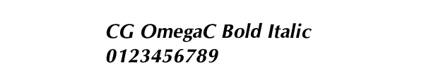 Fuente CG OmegaC Bold Italic.ttf